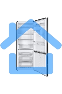 Холодильник Maunfeld MFF1857NFSB черный мат. инвертер двухкамерный 336/117л морозилка снизу