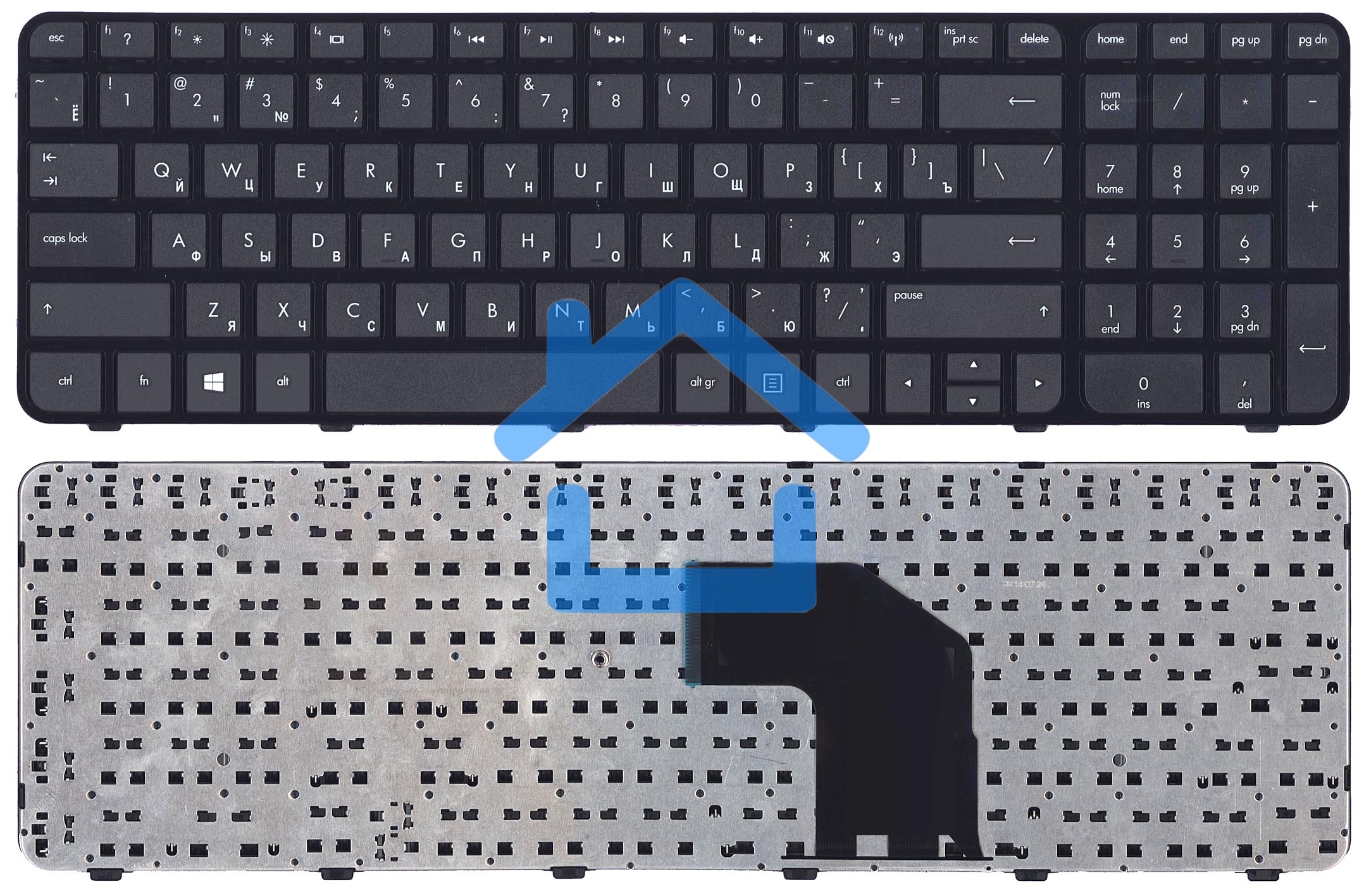 Клавиатура для ноутбука HP Pavilion G6-2000 черная с рамкой