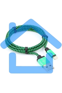 Кабель Gembird USB 2.0 Cablexpert CC-ApUSB2gn1m, AM/Lightning 8P, 1м, нейлоновая оплетка, алюминиевые разъемы, зеленый, пакет