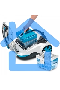 Пылесос Thomas DryBOX+AquaBOX Parkett белый/синий, 325/1700Вт, уборка сухая, пылесборник контейнер 2.6 л