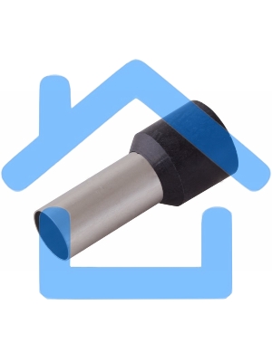 Наконечник штыревой втулочный изолированный F-16 мм 25 мм² (НШВи 25-16) черный Rexant