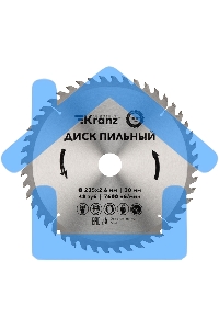 Диск пильный 235 мм х 48 зуб х 30 мм Kranz