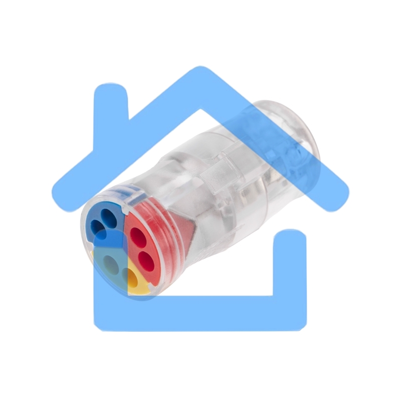 Экспресс-клемма СМК 2273-2x3R проходная разъемная 3 полюса 3х2-проводная 0,5-2,5мм² (50 шт/уп) Rexant