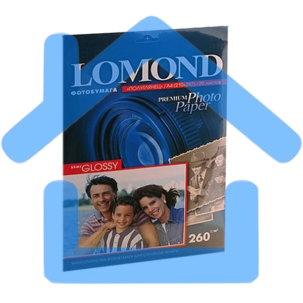 Фотобумага Lomond 1103301 A4/260г/м2/20л./белый полуглянцевое для струйной печати