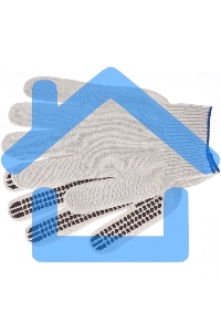 Перчатки трикотажные, рисунок ПВХ гель 