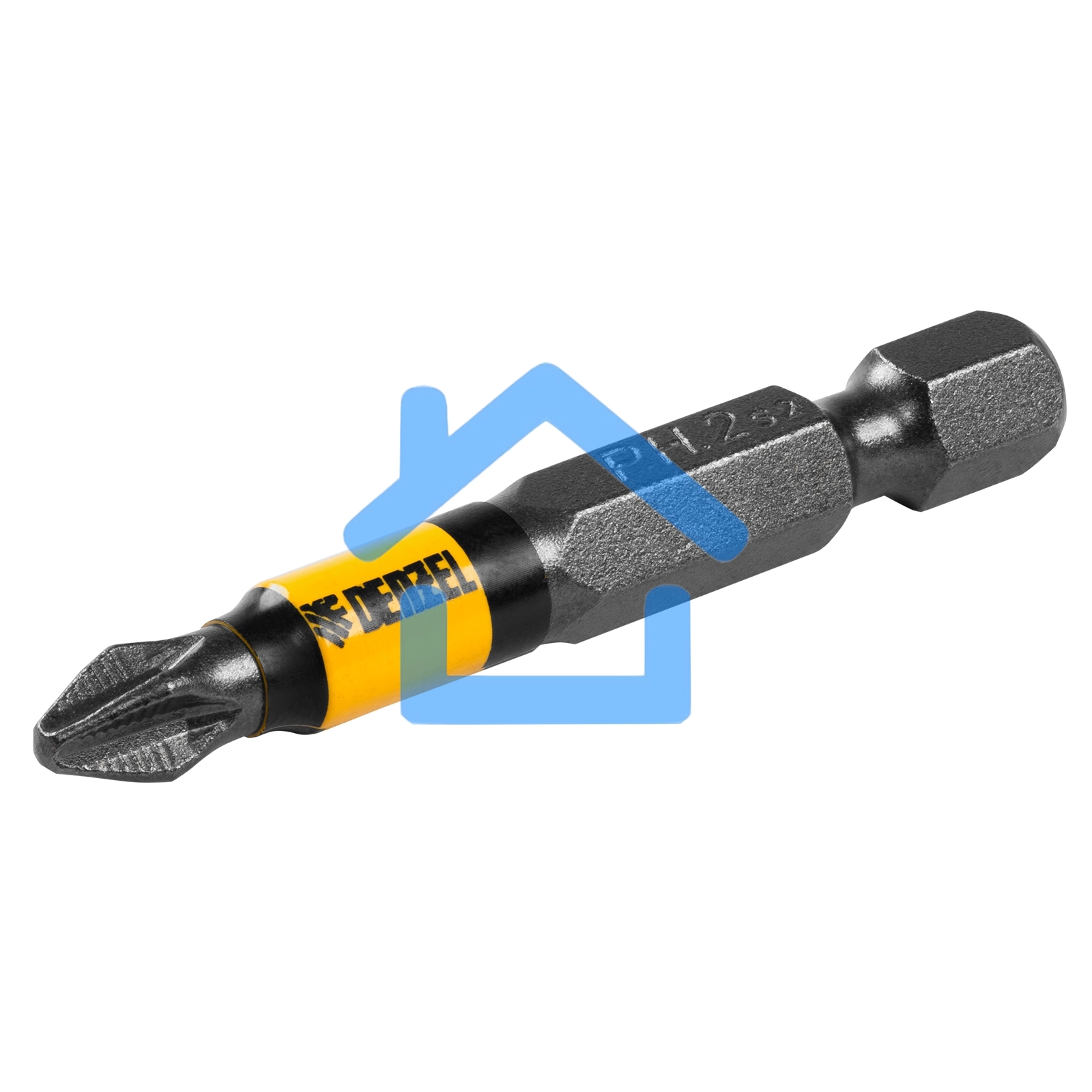 Набор бит PH2х50, сталь S2, круглый профиль, 10 шт. Denzel