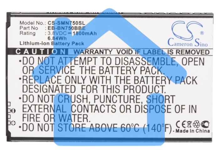 Аккумулятор CameronSinoCS-SMN750SL EB-BN750BBC для Samsung Galaxy Note 3 Neo 3.8V / 1800mAh / 6.84Wh