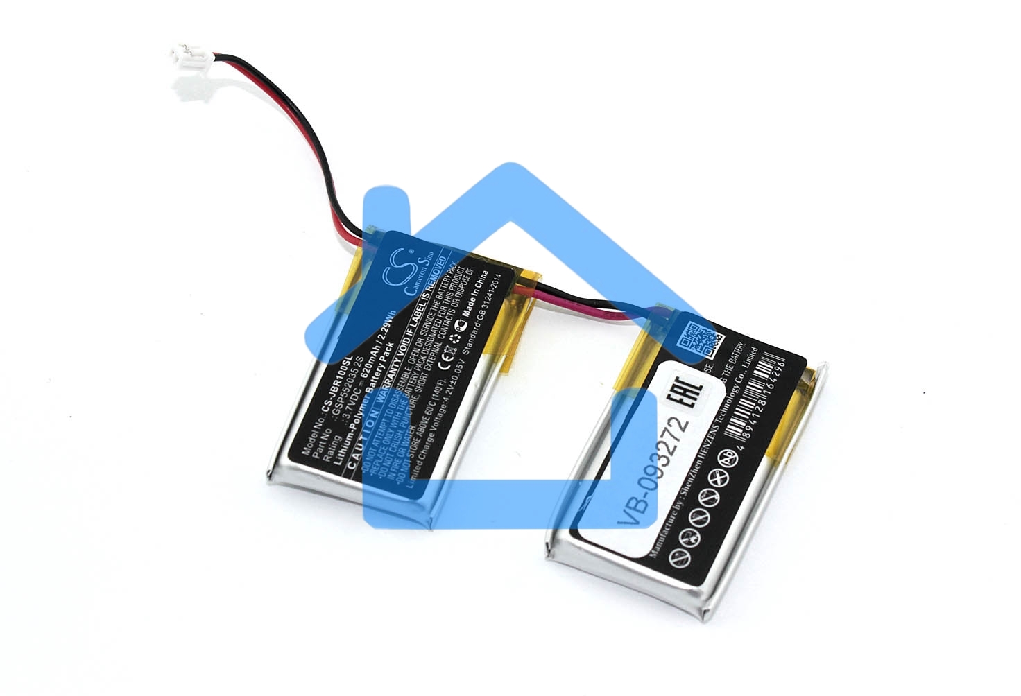 Аккумуляторная батарея CameronSino CS-JBR100SL для JBL ROCK 3.7V 620mAh / 2.29Wh