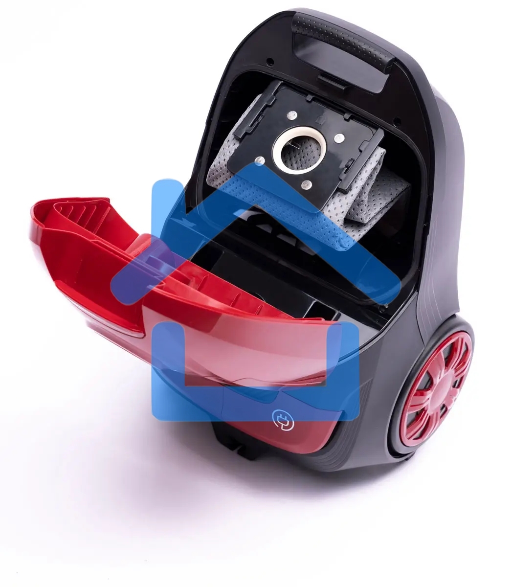 Пылесос Sharp ECKB19RR, красный/черный, 350/1900 Вт, уборка сухая, пылесборник мешок 2.3 л