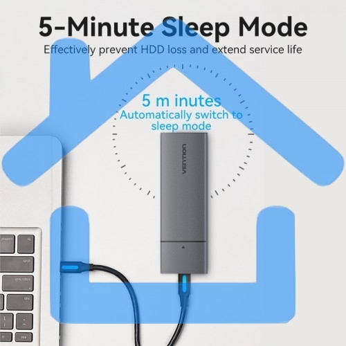 Корпус для SSD Vention USB 3.1 Gen 2-C M.2 NVMe Серый