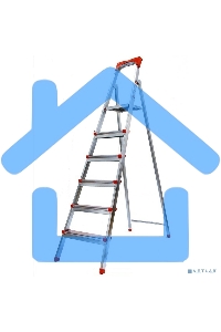 Стремянка FIT 65334стальная 6 ступеней вес 9.1кг