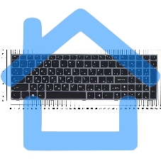 Клавиатура для ноутбука Lenovo IdeaPad B5400 M5400 черная с серебристой рамкой