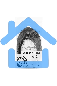 Кабель питания сист.блок-монитор Gembird 4.5-5.0м, черный, с зазем., пакет PC-189-15