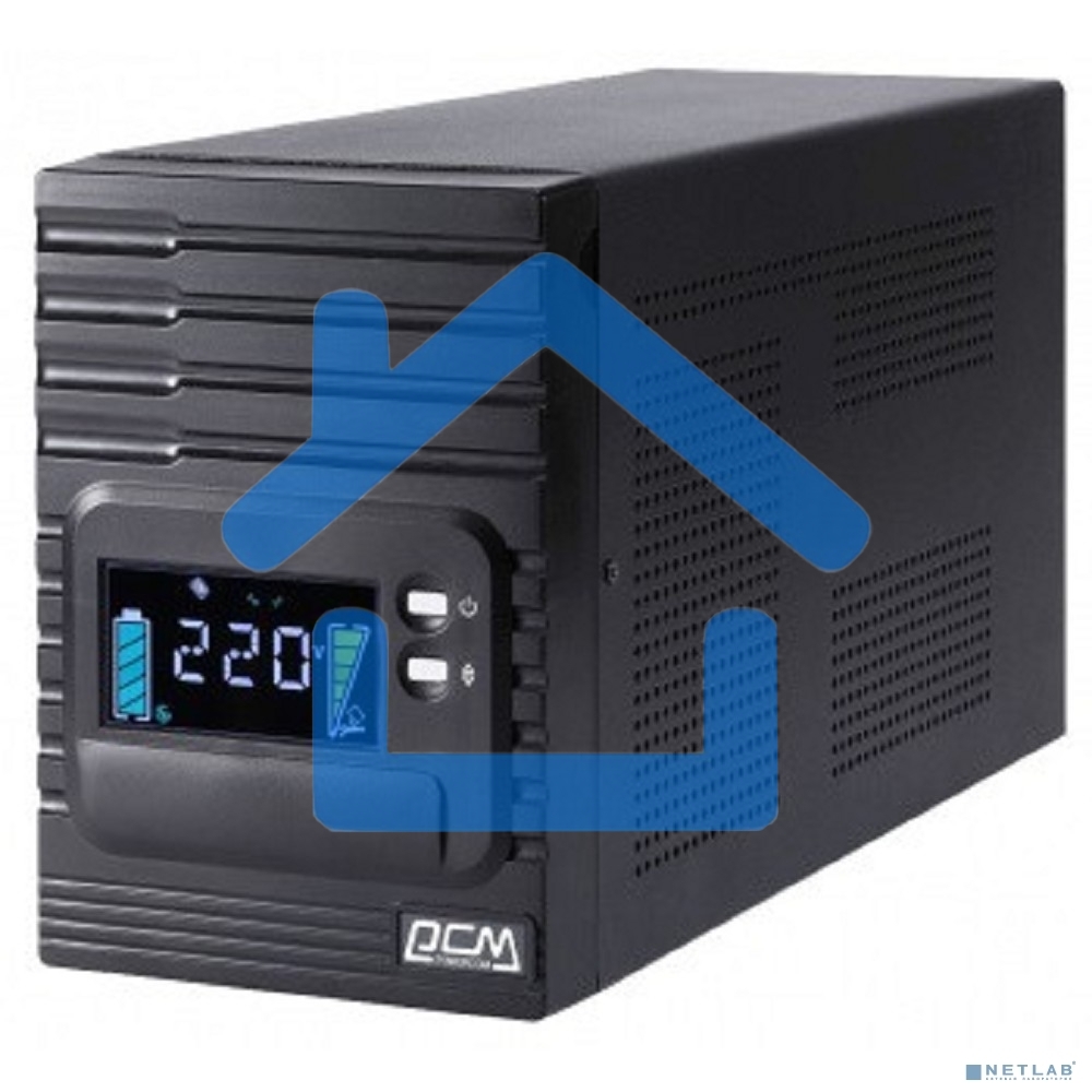 Источник бесперебойного питания Powercom Smart King Pro+ SPT-1000-II LCD 800Вт 1000ВА черный