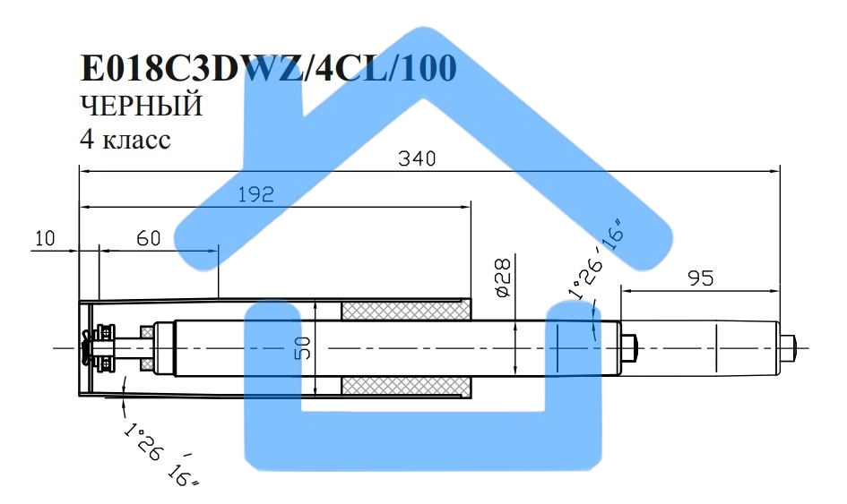 Газлифт Бюрократ E018 E018C3DWZ/4CL/100 черный