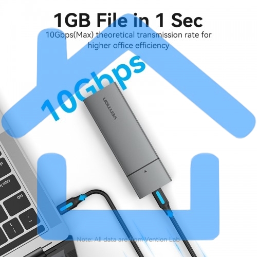 Корпус для SSD Vention USB 3.1 Gen 2-C M.2 NVMe Серый