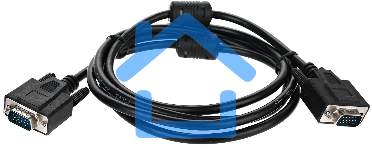 Кабель для монитора VGA (M) -) VGA (M), 1.8m, TV-COM (QCG341AD-1.8M), ферритовые кольца