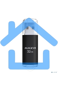 Флешка USB Maxvi MP black (FD32GbUSB20C10MP), 32Gb USB 2.0, R/W 15/5, черный