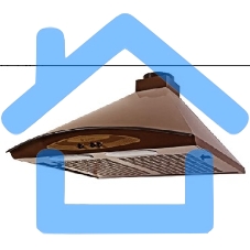 Вытяжка каминная Gefest ВВ 1 К17 коричневый/золотистый, 60 см, 180 куб. м/ч, 64 дБ