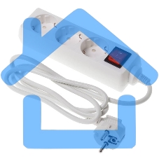 Сетевой удлинитель Buro BU-PS3.1/W 1.5м (3 розетки) белый (пакет ПЭ)