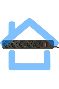 Сетевой фильтр PC Pet AP01006-5-BK 5м (5 розеток) черный