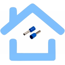 Наконечник штыревой втулочный изолированный F-8 мм 2.5 мм² (НШВи 2.5-8) синий Rexant