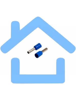 Наконечник штыревой втулочный изолированный F-8 мм 2.5 мм² (НШВи 2.5-8) синий Rexant