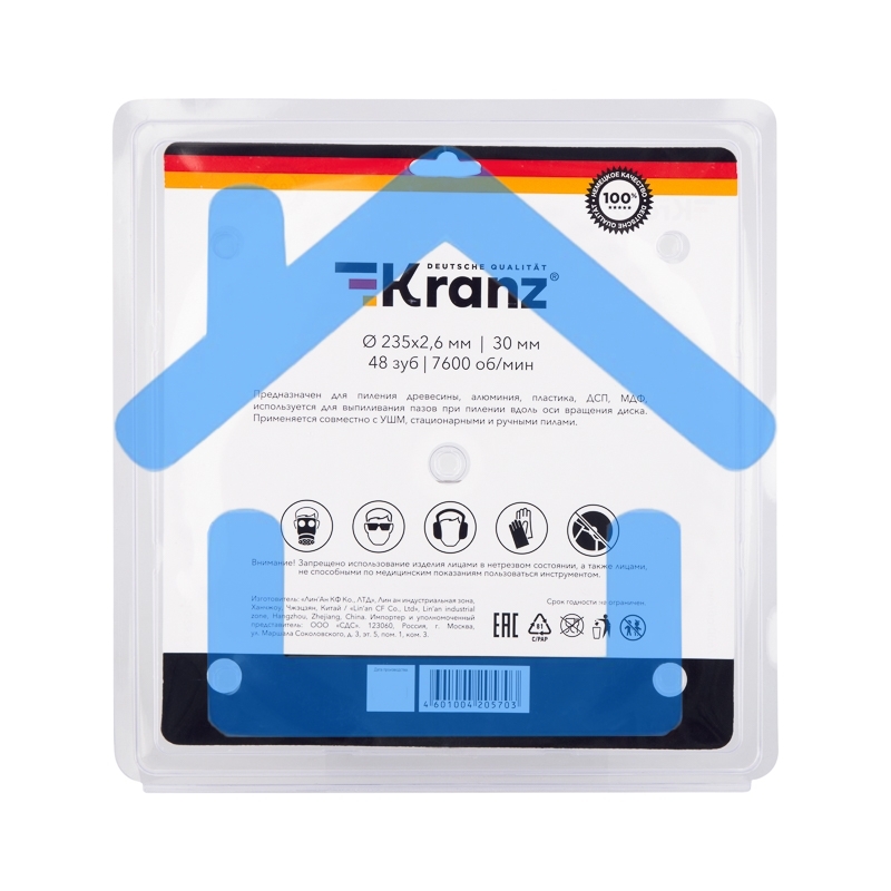 Диск пильный 235 мм х 48 зуб х 30 мм Kranz