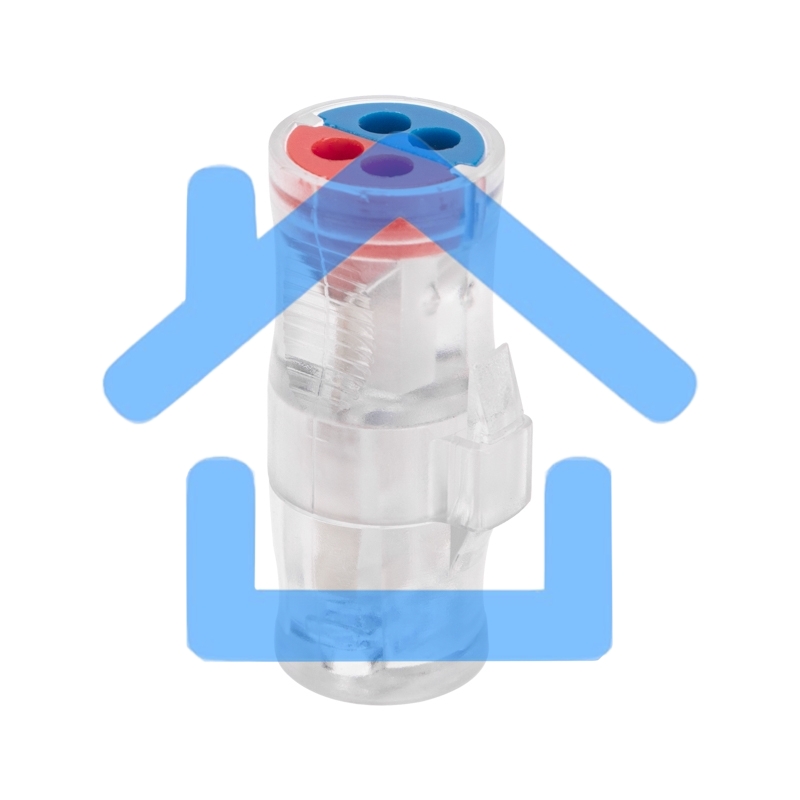 Экспресс-клемма СМК 2273-2x2R проходная разъемная 2 полюса 2х2-проводная 0,5-2,5мм² (50 шт/уп) Rexant