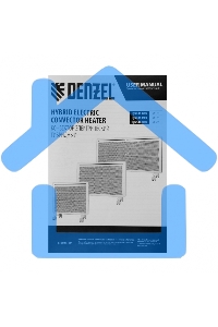 Конвектор гибридный Denzel HybridX-2000 белый, 2000 Вт, 30 м2, термостат, дисплей