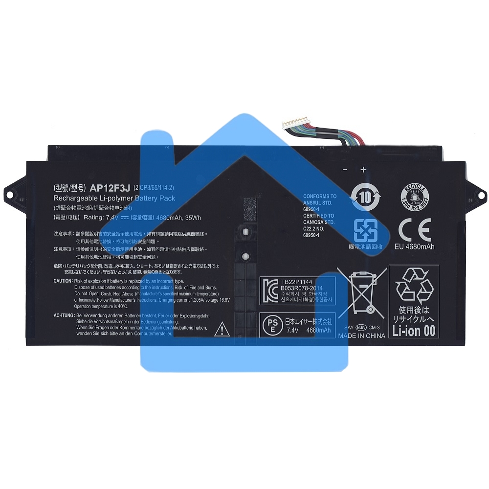 Аккумулятор для ноутбука Acer Aspire S7-391,4680mAh, 7.4V