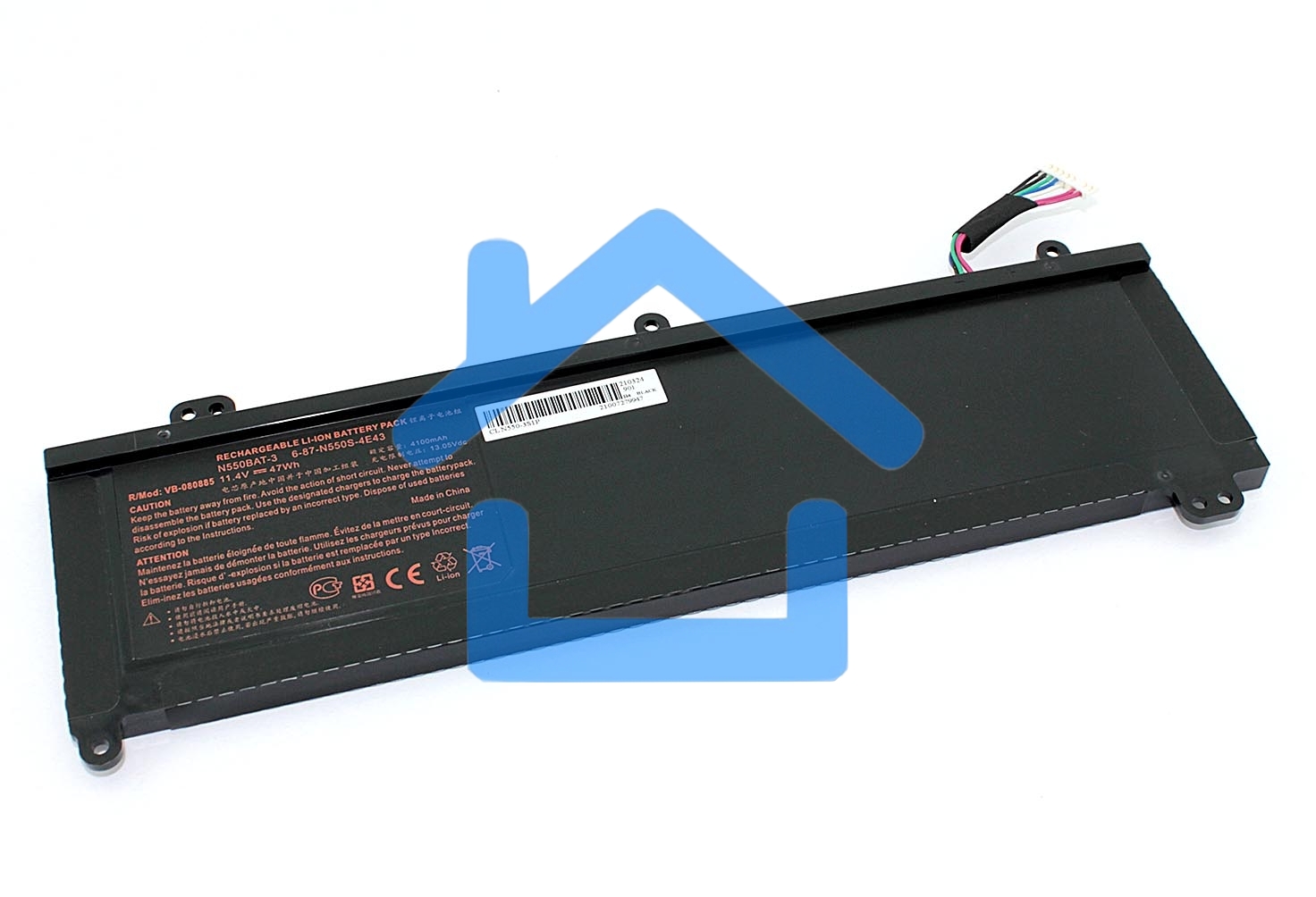 Аккумулятор для ноутбука Clevo N550RC 11.4V 4100mAh OEM