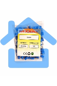 Наконечник штыревой втулочный изолированный F-8 мм 2.5 мм² (НШВи 2.5-8) синий Rexant