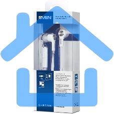 Наушники внутриканальные с микрофоном SVEN E-211Mбелый