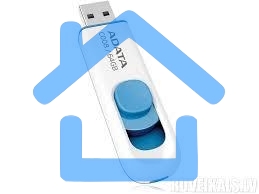 Флешка USB ADATA С008 (AC008-64G-RWE), 64Gb, USB 2.0, R/W 15/5, белый / синий