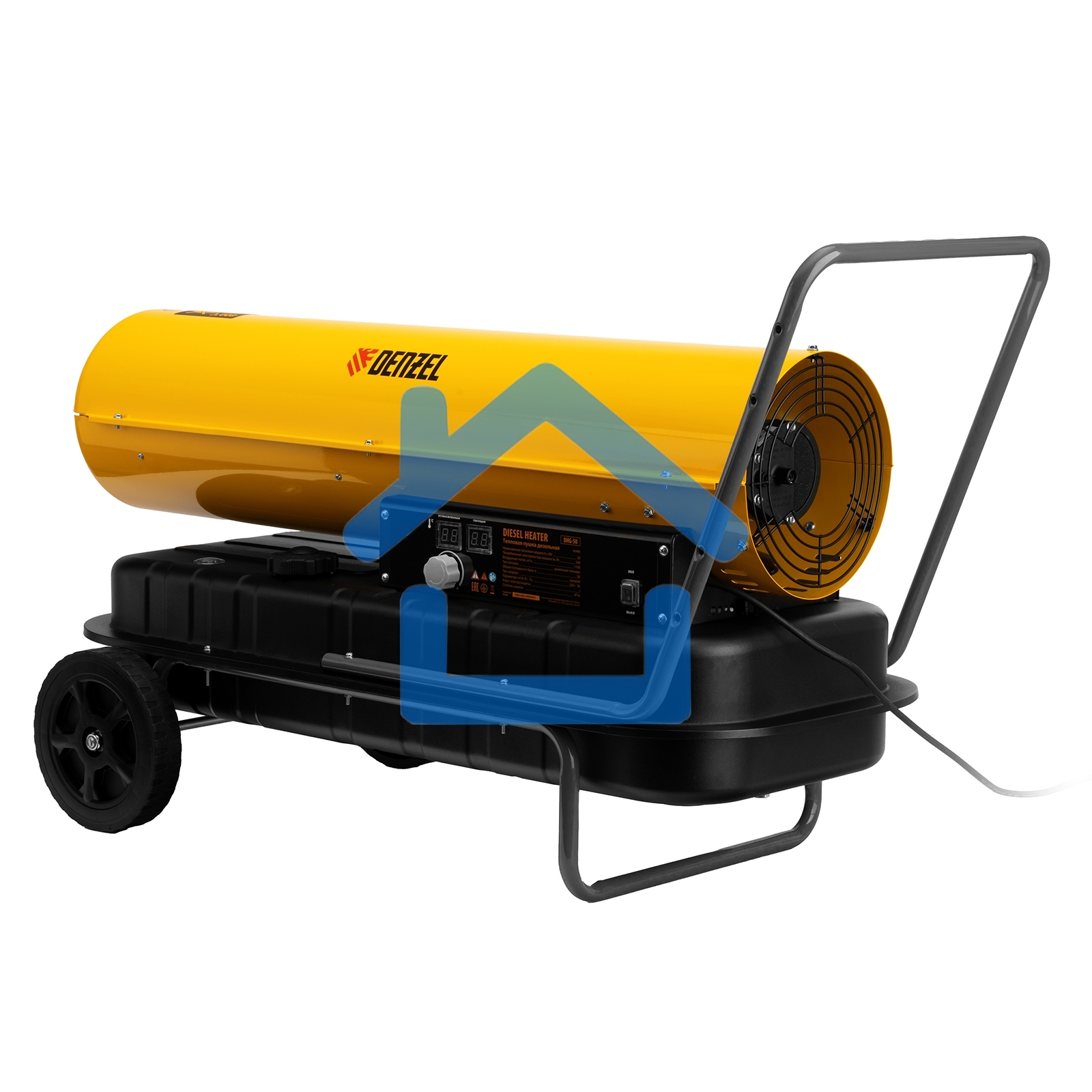 Дизельная тепловая пушка Denzel DHG-50, 50 кВт, 1100 м3/ч, прямой нагрев