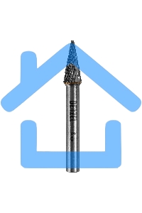 Борфреза по металлу твердосплавная, коническая, тип-M, 8 мм Denzel