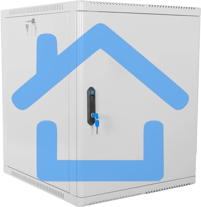 Шкаф коммутационный ЦМО (ШРН-15.500.1) настенный 15U 600x529мм пер.дв.металл 200кг серый 470мм 180град.