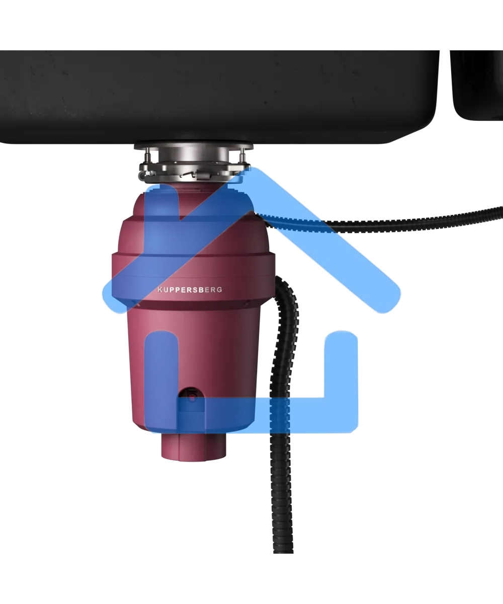 Измельчитель отходов Kuppersberg WS 750 V, High-Tech, мощность 750 Вт, 3800-4200 об/мин, защита от перегрева, авто выключение, DC мотор, шумоизоляция, уровень шума 70 дБ, винный