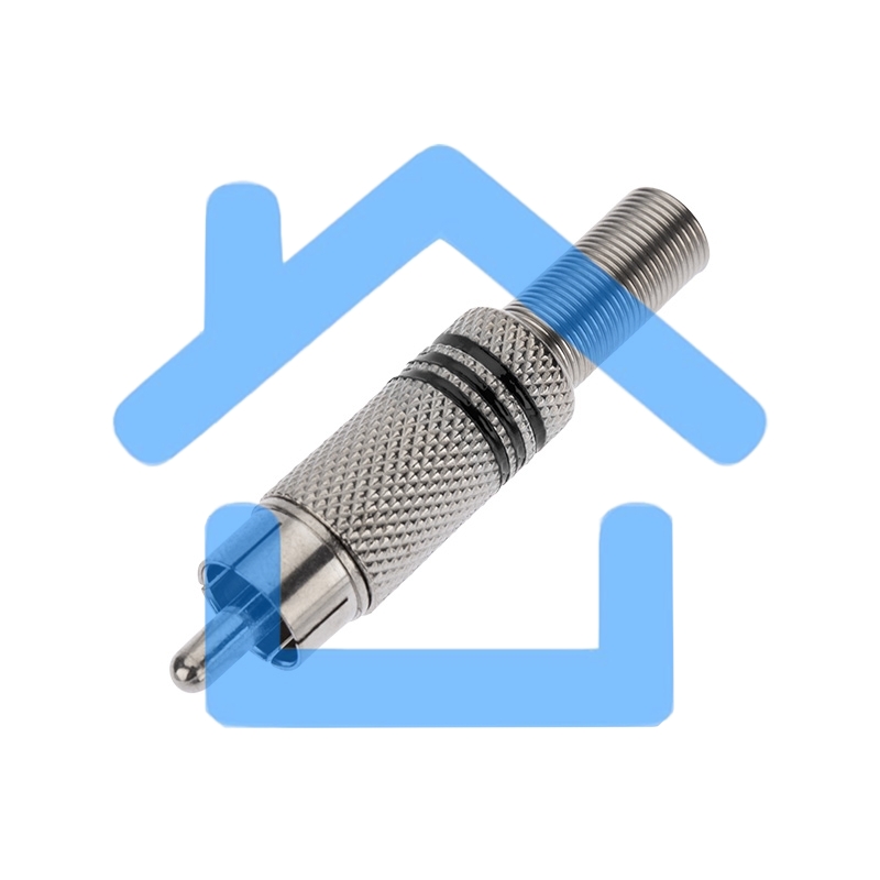 Разъем штекер Proconnect RCA металл под винт ZN черный/красный