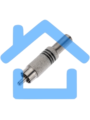 Разъем штекер Proconnect RCA металл под винт ZN черный/красный