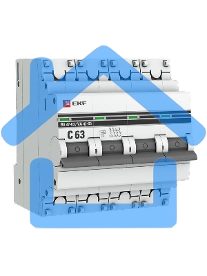 Выключатель автоматический модульный 4п C 63А 4.5кА ВА 47-63 PROxima EKF mcb4763-4-63C-pro