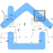 Кресло компьютерное Бюрократ CH-695N-AV/DG/TW-11 серый TW-04, сиденье черный TW-11, на полозьях