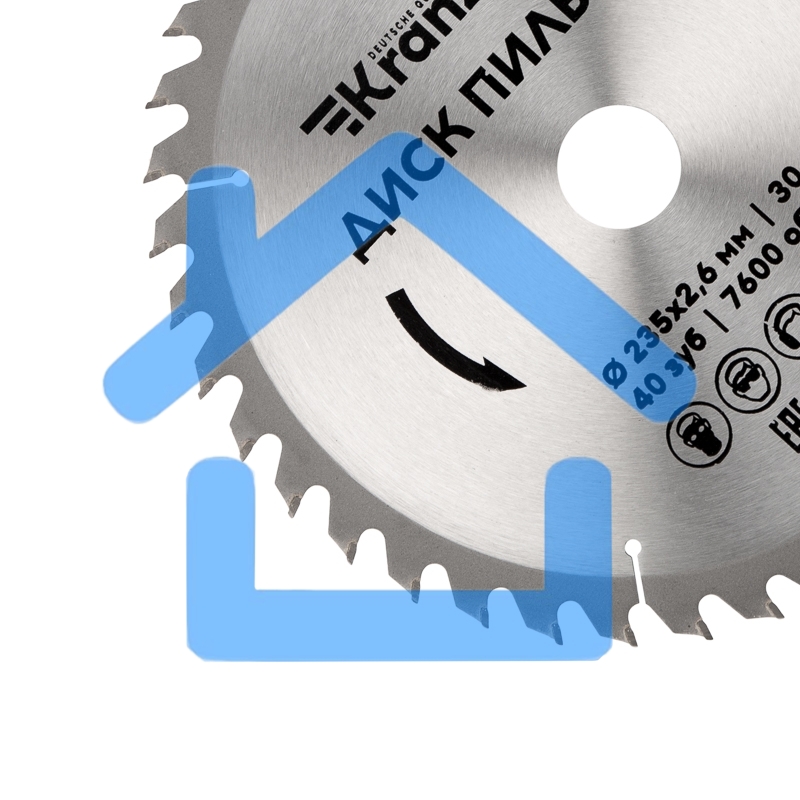 Диск пильный 235 мм х 40 зуб х 30 мм Kranz