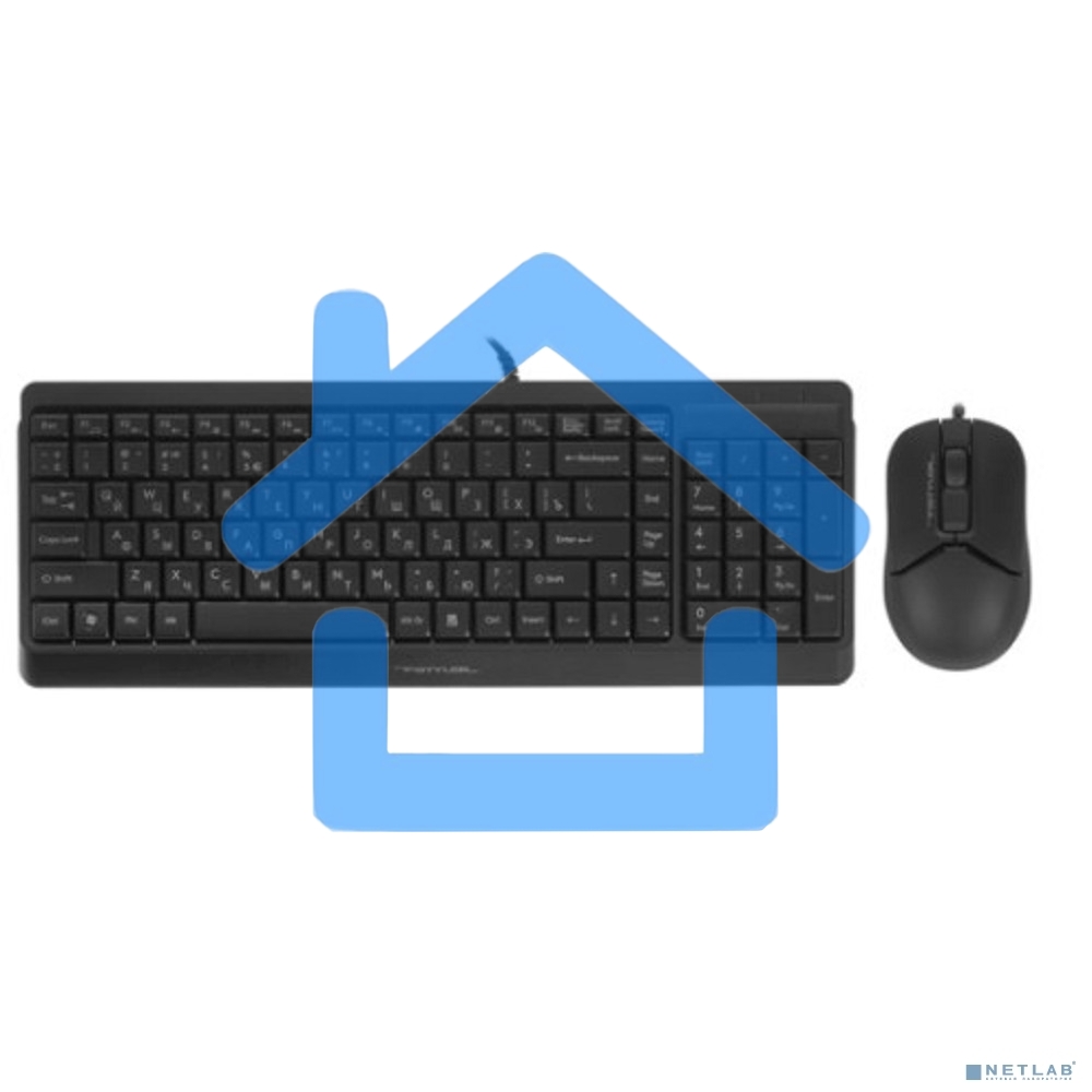 Комплект клавиатура + мышь A4Tech Fstyler F1512 клав:черный мышь:черный USB