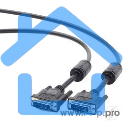 Кабель Кабель DVI-D dual link Gembird/Cablexpert, 25M/25M, 3.0м, черный, экран, феррит.кольца, пакет (CC-DVI2-BK-10)