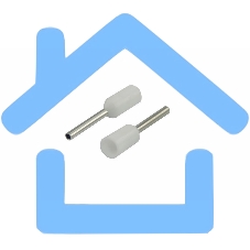 Наконечник штыревой втулочный изолированный F-8 мм 0.5 мм² (НШВи 0.5-8) белый Rexant