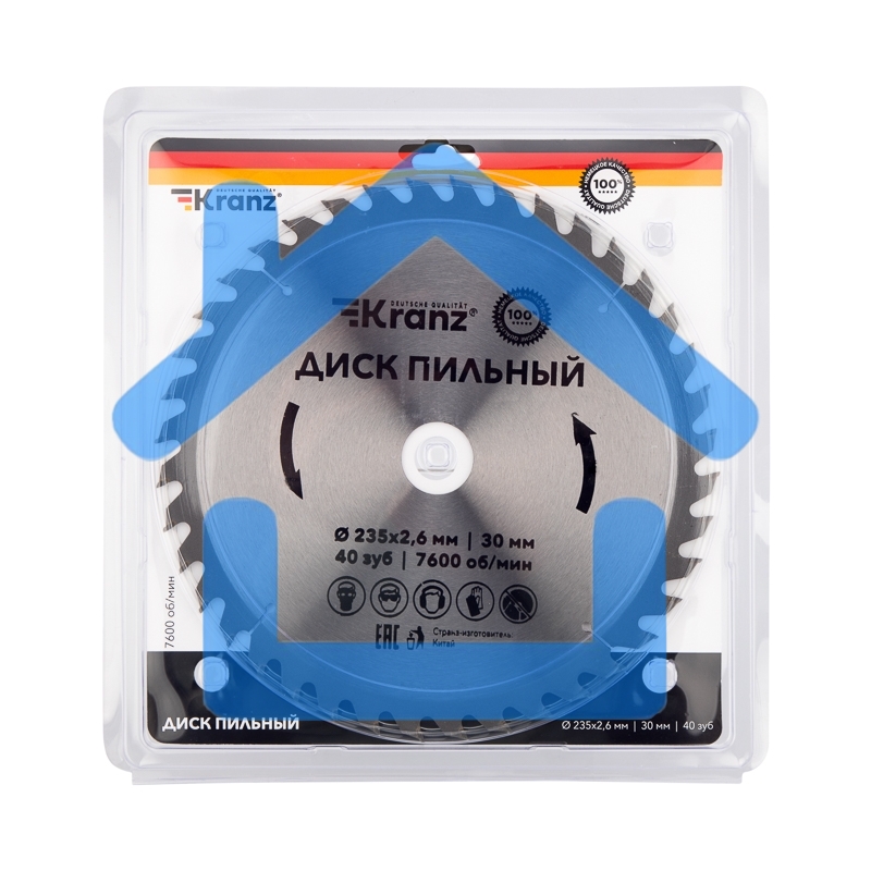Диск пильный 235 мм х 40 зуб х 30 мм Kranz