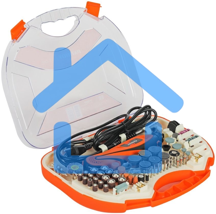 Гравер электрический PATRIOT EE 111 с гибким валом, 140Вт, 210 насадок в комплекте, кейс