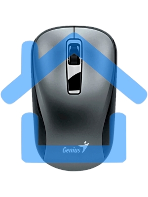 Мышь беспроводная Genius NX-7010 серый, 1200 dpi, радиоканал, USB, кнопки - 3